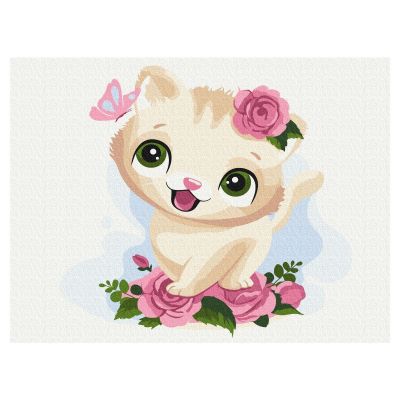 Картина за номерами Brushme Грайливе кошенятко (KBS0076)