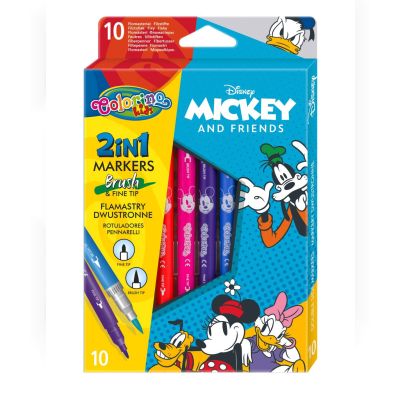 Фломастери Colorino Disney Міккі Маус 10 кольорів двосторонні (89892PTR)