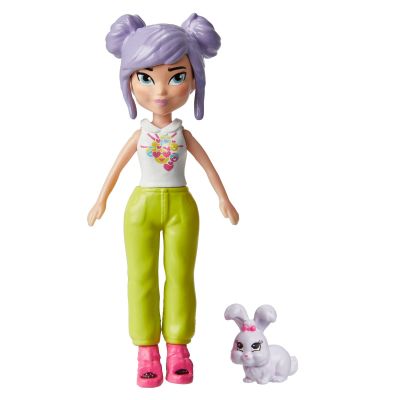 Ігровий набір Polly Pocket Стильний гардероб модниці фіолетове волосся та кролик (HKV88/2)