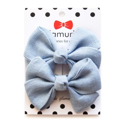 Бантики Glamurino Classic M блакитні 2 шт (2022.7)