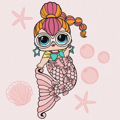 Картина за номерами Ідейка Lol Surprise Mermaids Neon QT 40х40 см (KHO6264)