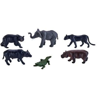 Набір фігурок Mojo Дикі тварини буйвол, слон, крокодил, ведмідь, пума, бегемот (380084/1)
