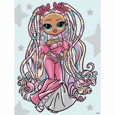 Картина за номерами Ідейка Lol Surprise OMG Fashion show Twist Queen зі стразами 30х40 см (KHO6274)