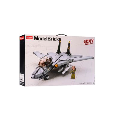 Конструктор Sluban Model Bricks Військовий літак F14 404 деталей (M38-B0755)