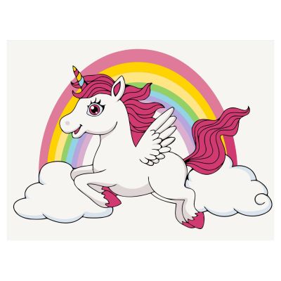 Картина за номерами Brushme Веселковий єдиноріг (KBS7125)