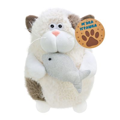 М'яка іграшка Країна Іграшок Кіт з рибкою Коричневі вушка (C6302/2)