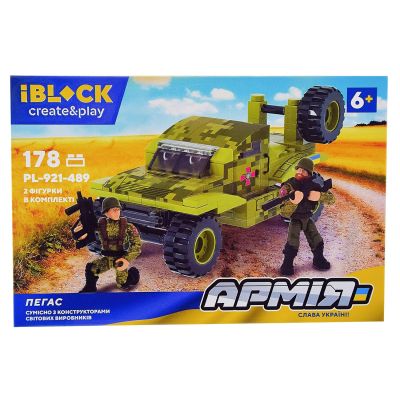 ​Конструктор IBLOCK Армія Легкий автомобіль Пегас (PL-921-489/5)