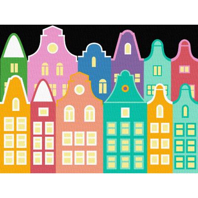 Картина за номерами Rosa Start Яскраві будиночки 15 х 20 см (N00013940)