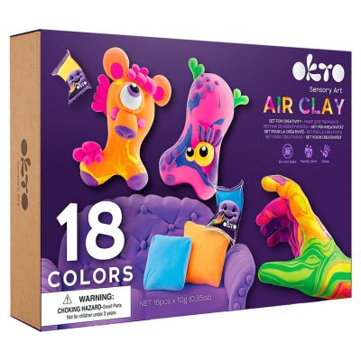 ​Набір для творчості OKTO Air clay 18 кольорів (70151)