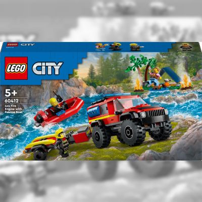 Конструктор LEGO City Пожежний позашляховик з рятувальним човном (60412)
