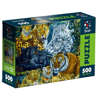 Пазли De.tail Дикі кішки 500 елементів (DT500-14)