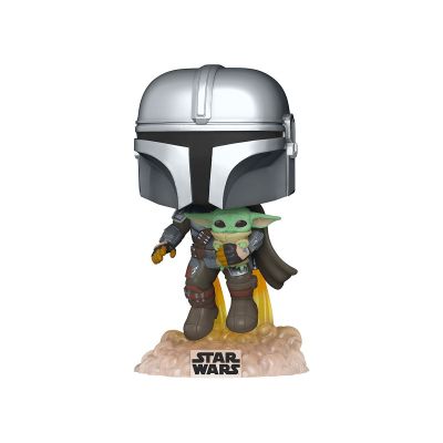 Ігрова фігурка Funko Pop Star Wars Мандалорець, що летить з малюком (50959)