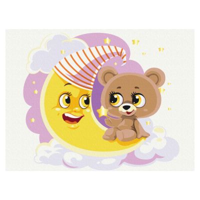 Картина за номерами Brushme Сонний ведмедик (KBS0088)