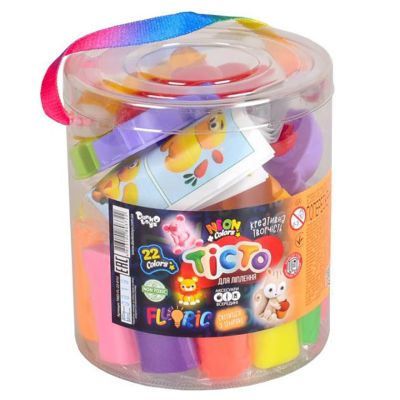 Тісто для ліплення Danko toys Fluoric 22 кольори (TMD-FL-22-01U)