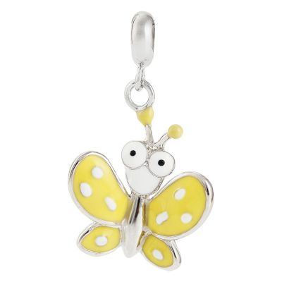 Кулон UmaUmi Метелик срібло жовтий (6382080796306)
