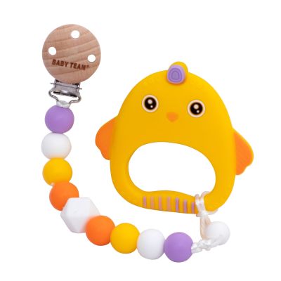 Прорізувач Baby Team Курча з ланцюжком (4055/4055-2)