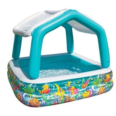Надувний басейн з тентом Морське дно (57470)