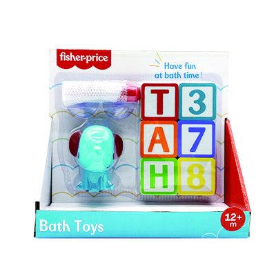 Іграшка для ванни Fisher-Price Слоненя з набором літер та цифр (GMBT004C)