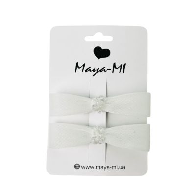 Заколки Мауа-МІ Бантик повітряний міні молочний (0199-0125-2-4-1)
