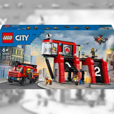 Конструктор LEGO City Пожежне депо з пожежною машиною (60414)