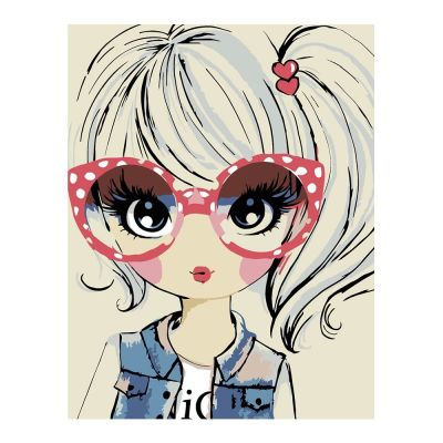 Набір для акрилового розпису за номерами Rosa start Cute GIRL (N00013267)