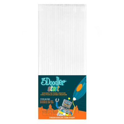 Набір стрижнів для 3D-ручки 3Doodler Start Білий (3DS-ECO01-WHITE-24)
