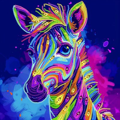 Алмазна мозаїка Brushme Яскрава зебра (BH032)