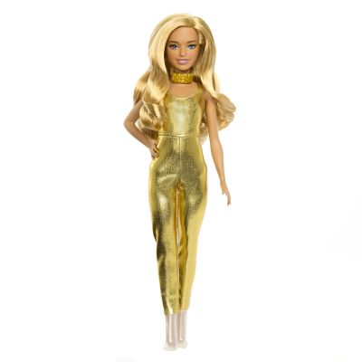 Лялька Barbie Fashionistas Модниця в золотистому комбінезоні (HRH19)