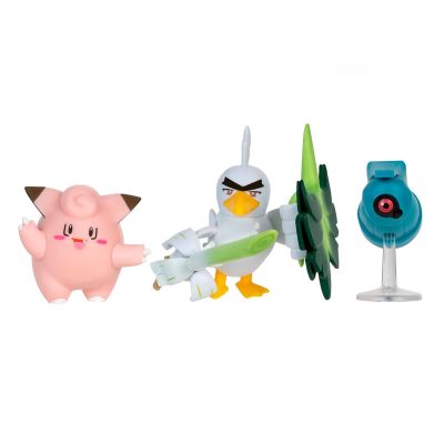 Набір ігрових фігурок Pokemon W18 Клефейрі, Белдум, Сірфетч'д (PKW3057)