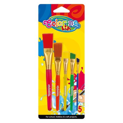 Набір акрилових кистей Colorino Jumbo плоскі 5 шт (39062PTR)