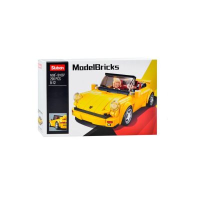 Конструктор Sluban Model Bricks Машинка жовта 290 деталей (M38-B1097)