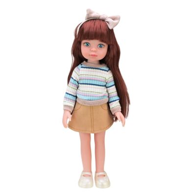 Лялька Shantou Jinxing Little Milly бежева спідниця, кофтинка в смужку (91099-I/J/1)