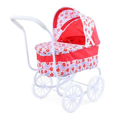 Візок Melogo Класика червоний в квіточку (9678)