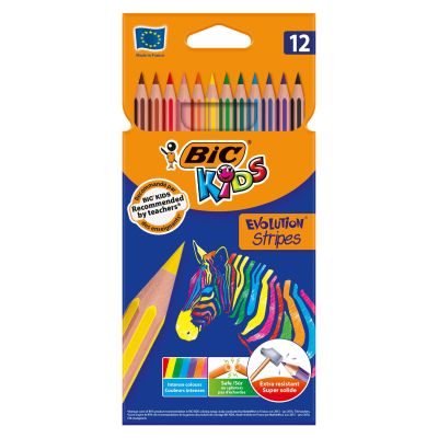 Олівці кольорові BIC Kids Evolution stripes 12 штук (bc9505221)