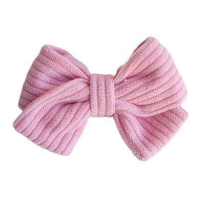 Бантики Baby Hipster Микровельвет рожевий 2 штуки (2110000049263)