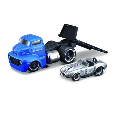 Ігровий набір Maisto Muscle machines Трейлер-транспортер та машинка 1950 Ford COE Flatbed та 1964 Shelby Cobra (11532/2)