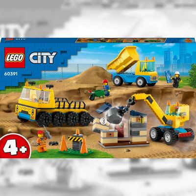 Конструктор LEGO City Будівельна вантажівка й кулястий кран-таран (60391)
