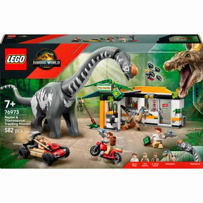 Конструктор LEGO Jurassic World Місія з відстеження раптора і титанозавра (76973)