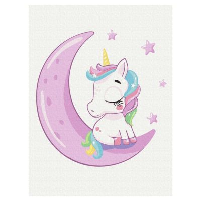 Картина за номерами Brushme Єдиноріг на місяці (KBS7119)