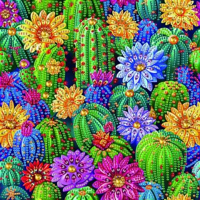 Алмазна мозаїка Brushme Квітчасті кактуси (BH014)