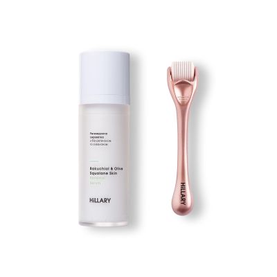 Регенеруюча сироватка з біо-ретинолом та скваланом + Мезороллер для обличчя