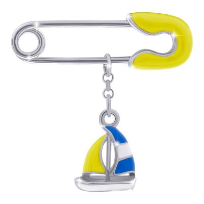 Булавка UmaUmi Кораблик жовто-блакитний (1000000000024)