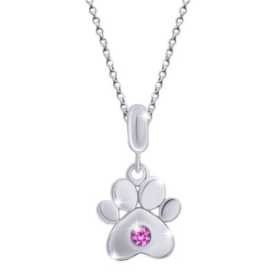 Кулон UmaUmi Лапка з рожевим камінцем (1000000000246)