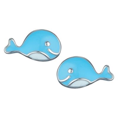 Сережки UmaUmi Кит блакитний 10 мм (219541900604)