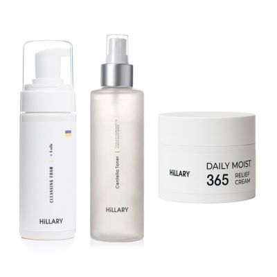 Комплект базового догляду для нормальної та комбінованої шкіри обличчя Hillary Basic Skincare Set for Normal & Combination Skin