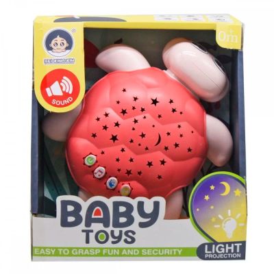 Нічник Shantou Jinxing Черепаха рожево-білий із проектором (988-11/3)