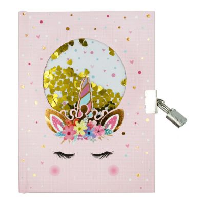 Блокнот Malevaro Мрійливий єдиноріг на замочку із віконцем 80 л (W361945)