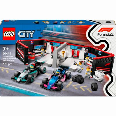 Конструктор LEGO City Гараж F1 та автомобілі Mercedes-AMG і Alpine (60444)