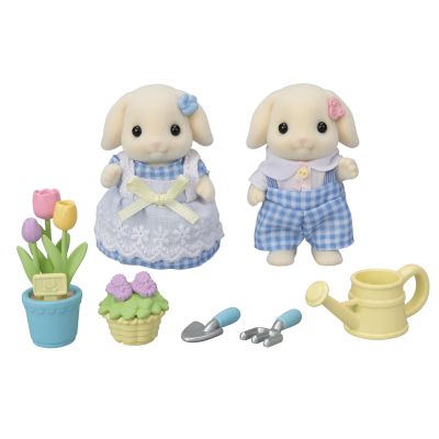 Ігровий набір Sylvanian Families Квіткові кролики-двійнята з аксесуарами для саду (5736)