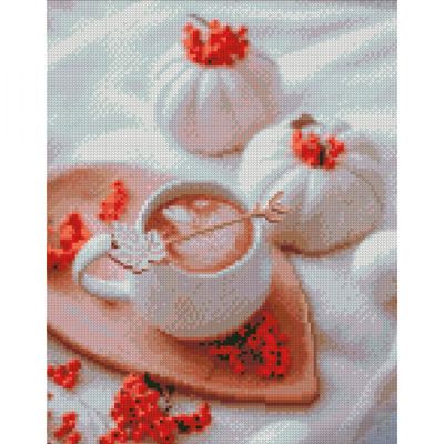 Алмазна картина Strateg Осіння кава 30х40 см (KB054)